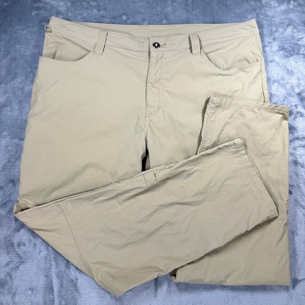 Patagonia Quandary Pants Mens 40 Khaki Tan Hiking Trekking Nylon Stretch 55183